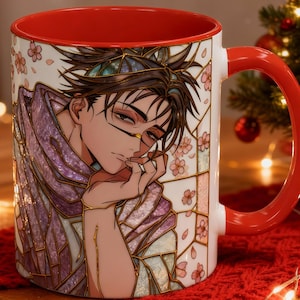 Anime Stained Glass Style Kaffeebecher: Choso Fan Geschenk (11oz, 15oz)