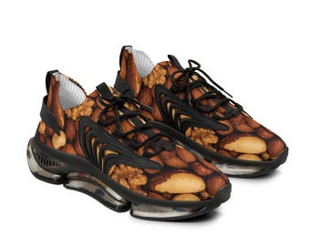 Almond Pattern Mesh Sneakers | Men's Mesh Sneakers | Mens Lightweight Sneakers | Nut Texture Sneakers