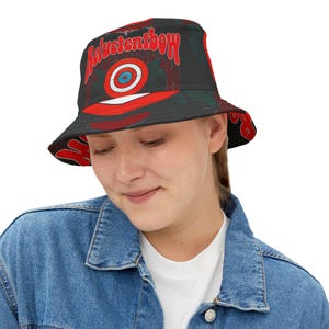 Vibrant Bucket Hat with Reluctentboy Design, Stylish Summer Accessory, Unisex Headwear, Great for Festivals, Beach Days, Gifting