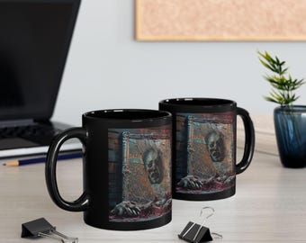 Spöklikt skräckkaffemugg: Gotisk Halloween-dryckesglas