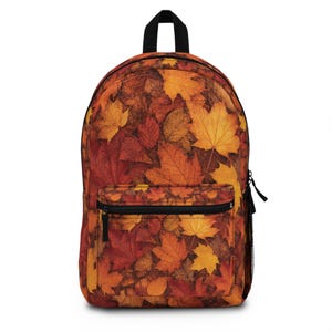 Rugzak met herfstbladeren | Rugzak met herfstbladmotief | Kinderrugzak | Rugzak voor peuters