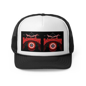 Bold Graphic Trucker Cap, Retro Style Hat for Casual Outings, Gifts for Friends, Festival Attire, Perfect for Summer