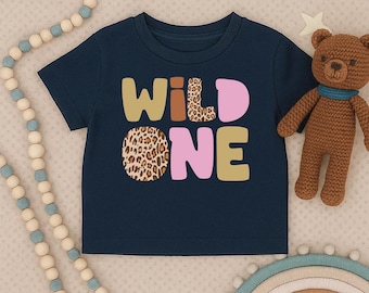 Wild One Toddler Shirt, Wild One Birthday Shirt, First Birthday Infant Tee, Leopard Print Kids T-shirt, Safari Theme Baby Outfit Tee