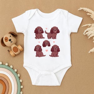 Cocker Spaniel Baby Bodysuit, Cute Puppy Dog Baby Outfit, Dog Lover Baby Gift, Animal Baby Romper, Baby Shower Pet Clothes, Infant Dog Shirt