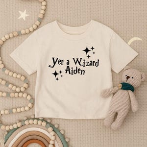Yer a Wizard Toddler Shirt, Custom Name Magic Infant Shirt,Personalized Wizard Kids Shirt,Fantasy Wizard Baby Outfit,Funny Birthday Gift Tee
