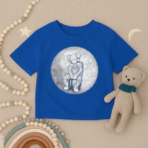 Space Astronaut Bear Toddler Shirt, Infant Baby Galaxy Tee, Youth Space Adventure T-Shirt, Cute Outer Space Kids Top, Cosmic Baby Outfit