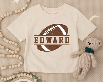 Aangepaste voetbalshirt voor peuters, gepersonaliseerd speldag babyshirt, sportoutfit voor kinderen, cadeau-idee babyshower, verjaardag wedstrijd jeugd T-shirt
