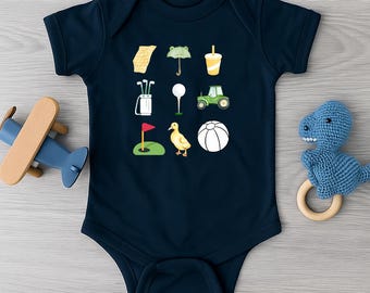 Golf Themed Baby Bodysuit, Funny Golf Baby Outfit, Country Club Babywear, Sporty Infant Romper, Cute Golf Baby Clothes, Baby Shower Gift
