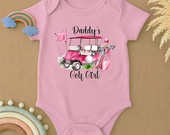 Daddy’s Golf Girl Baby Romper, Cute Golf Baby Bodysuit, Funny Baby Outfit, Golf Lover Baby Clothes, Golf Newborn Bodysuit, Baby Shower Gift