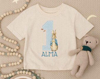 Personalized Bunny First Birthday Toddler Shirt, Custom Bunny Infant Tee,Cute Rabbit Youth Shirt,Bunny Birthday Kids Outfit,Baby Shower Gift