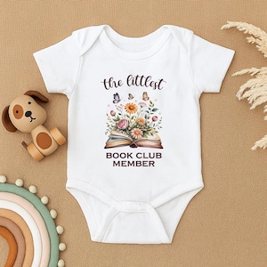 Body pour bébé club de lecture, tenue pour bébé membre du club de lecture Littlest, barboteuse nouveau-né tendance, vêtements littéraires pour nouveau-né, cadeau bébé mignon pour lectrices