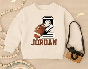 Voetbal verjaardag peutershirt, gepersonaliseerd voetbal babyshirt, aangepaste naam kindershirt, sport verjaardag outfit, Game Day jeugdkostuum T-shirt