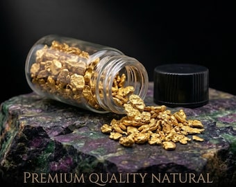 Natural Gold Nuggets Lot Alaska USA #12 Mesh | 5 ct (1 g) Alluvial Gold | Collectible 20–23k Raw Gold