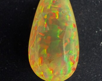 Opale Jaune Et Multicolore D'Éthiopie – 3,59 Carats, Naturelle, Non Traitée