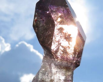 Amatista Cetro de Zambia | Cristal natural único de 25 g | Cristal de amatista cetro | Amatista púrpura coleccionable | Piedra espiritual