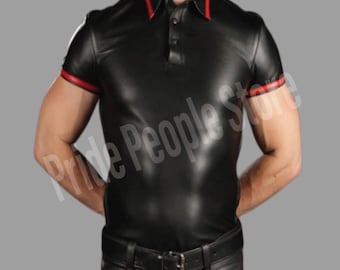 Herren Poloshirt aus Leder: Harry Styles - Radiohead inspiriert