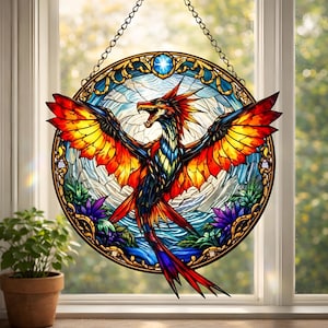 Leonopteryx Acrylic Suncatcher, Toruk Makto Inspired Window Decor, Pandora Spirit Wall Hanging, Fantasy Warrior Gift, Pandora Decor