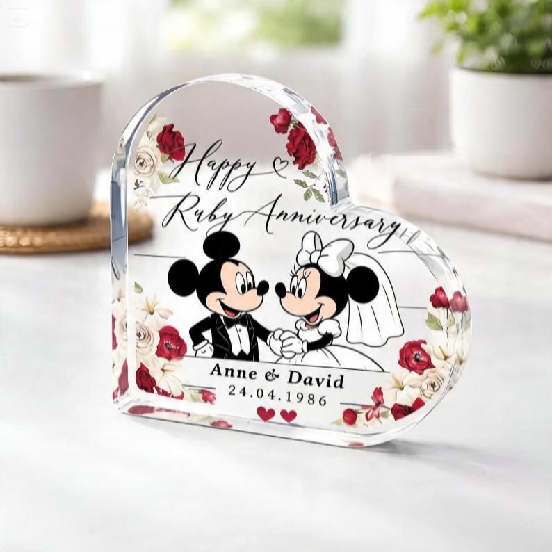 Ruby Anniversary Plate - Etsy