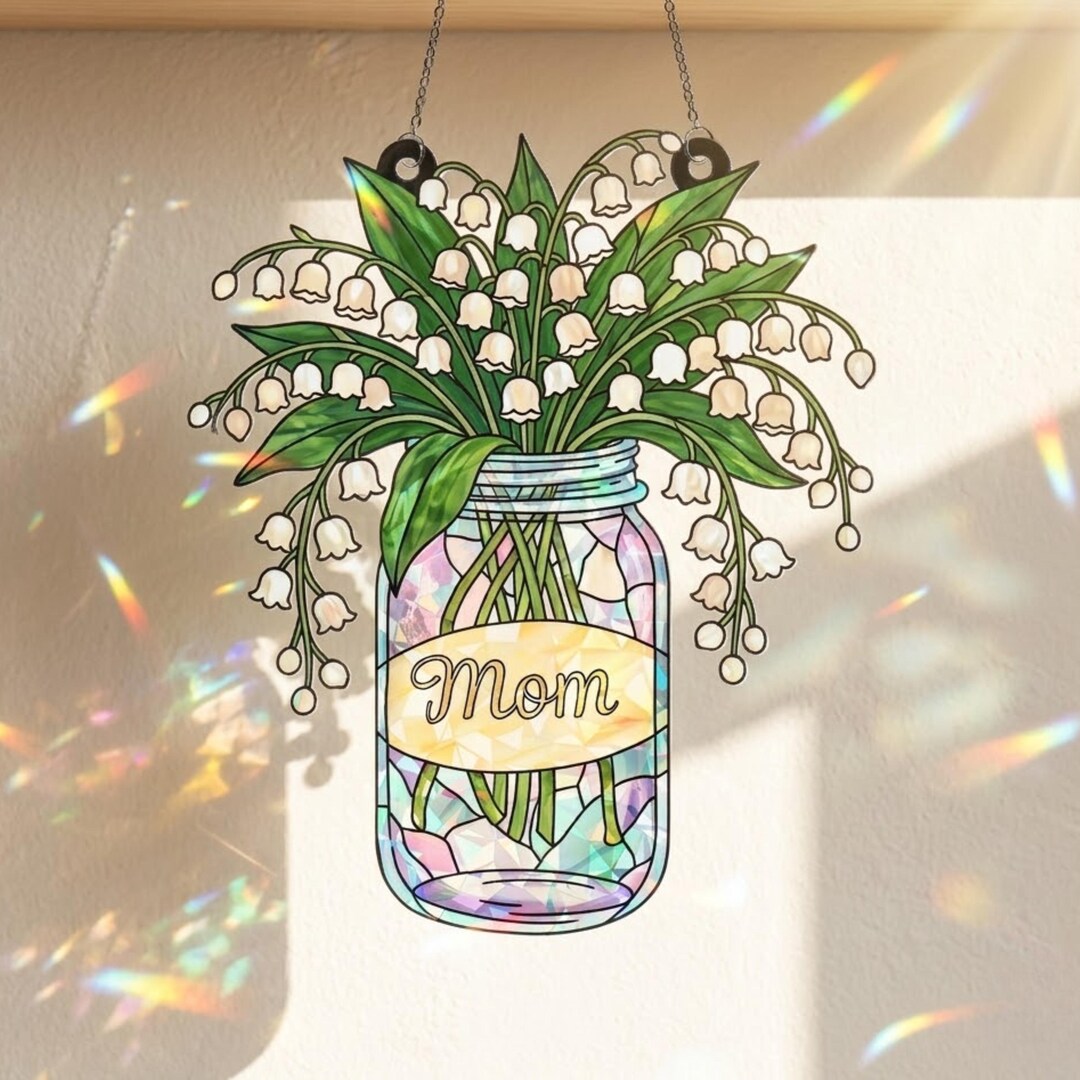 Lily of the Valley Suncatcher for Mom, May Birth Flower Gift ...