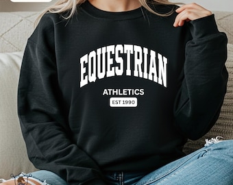 Custom Equestrian Sweatshirt, Horse Lover Gift, '90s Style