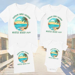 Custom Family Vacation T-Shirt Set Tropical Summer Trip Shirts 2025 | Matching Beach Vacation Tees | Personalized Family Travel Outfit