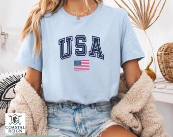 USA Pride Graphic Tee: 4th of July Patriotic Cotton Shirt