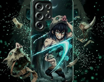 Anime Phone Case Boar Mask Beast Breathing Warrior iPhone 17 16 15 14 13 12 Pro Max Samsung S25 S24 S23 Anime Gift