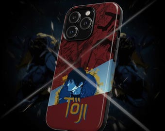 Dark Anime Warrior Tough Phone Case, iPhone 17 16 15 14 Pro Max & Samsung Case, Dual Layer Protective Matte or Glossy Cover