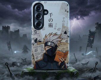 Anime Phone Case Silver Hair Copy Ninja Masked Sensei iPhone 17 16 15 14 13 12 Pro Max Samsung S25 S24 S23 Anime Gift