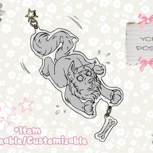 READ DESC - Custom Furry Character Keychain Commission – Linked Dangle Art (Made To Order)