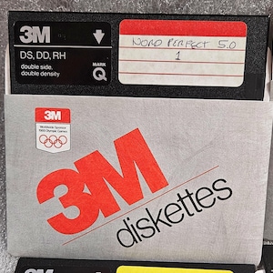 Vintage 3 M 5.25 DS, DD, RH dubbelsidig, dubbel densitet 13 disketter Ej testad