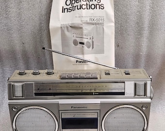 1981 Panasonic RX-5010 AM/FM Radio Kaseta Mini-Blaster Boombox Odczyt