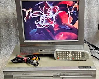 Sylvania DVC860E DVD VCR Combo 4-Head 19 Micron HiFi Progressive Scan w/ Remote & RCA Cord