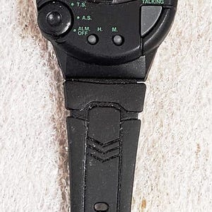 Vintage Japanese language Time Talking Digital Wristwatch Alarm Black  New Battery