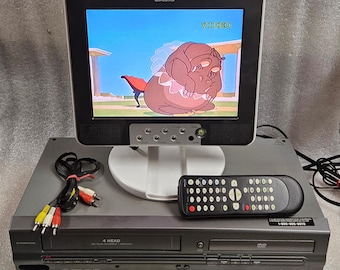 Magnavox MWD2205 Combo lecteur DVD/magnétoscope VHS 4 têtes avec télécommande et cordon RCA