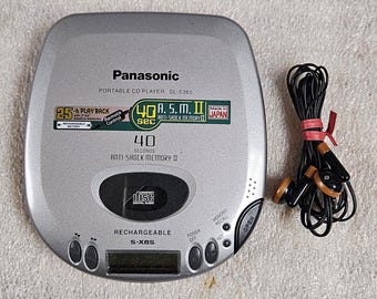 Reproductor de CD portátil Panasonic SL-S365 S-XBS con auriculares