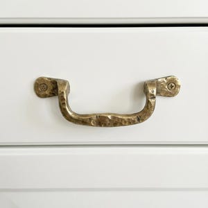 Antiker Messing Knauf: Handgemachter Schubladenknauf