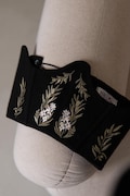 Olives Floral Linen Corset Belt Embroidered Boho Chic Style Peasant Black Top Aesthetic Outfit Summer Clothing for Woman