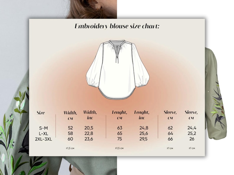 Swallows Linen Blouse Olive Green Embroidered Floral Birds Shirt Boho Chic Top Bohemian Summer Clothing Peasant Outfit for Woman image 5