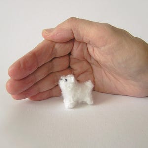 Handmade Small Crocheted Maltese Dog