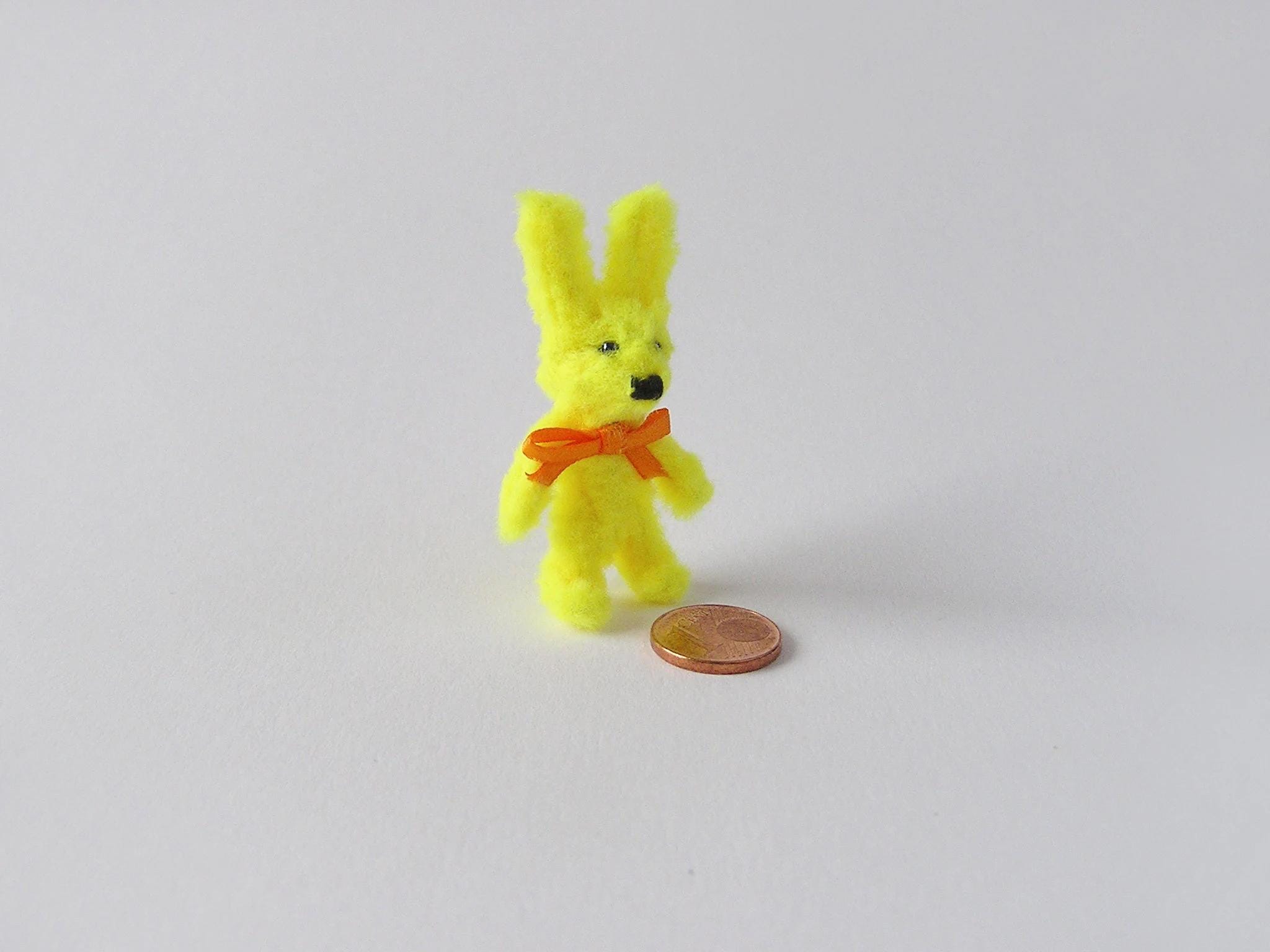 Small Handmade Yellow Bunny - Etsy