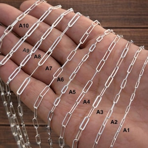 Sterling Silver Paperclip Chain Necklace, Minimalist Link Chain, Layering Jewelry, Dainty Everyday Chain, Women Gift, Paperclip Necklace