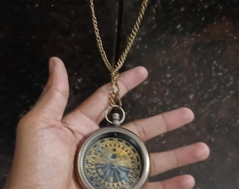 Star Nauticals Antique Vintage Brass 2" Locket Compass, Mini Pocket Compass Pendant Working Nautical