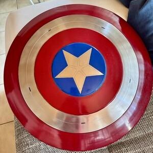 Captain America Shield-replica 22-inch roestvrijstalen Avengers-cosplayprop, Marvel Collectible, superheldenkostuum afbeelding 5