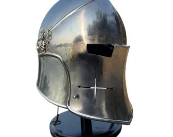 Middeleeuwse Barbute Knight-helm volledig draagbare helm voor rollenspel cadeau-item