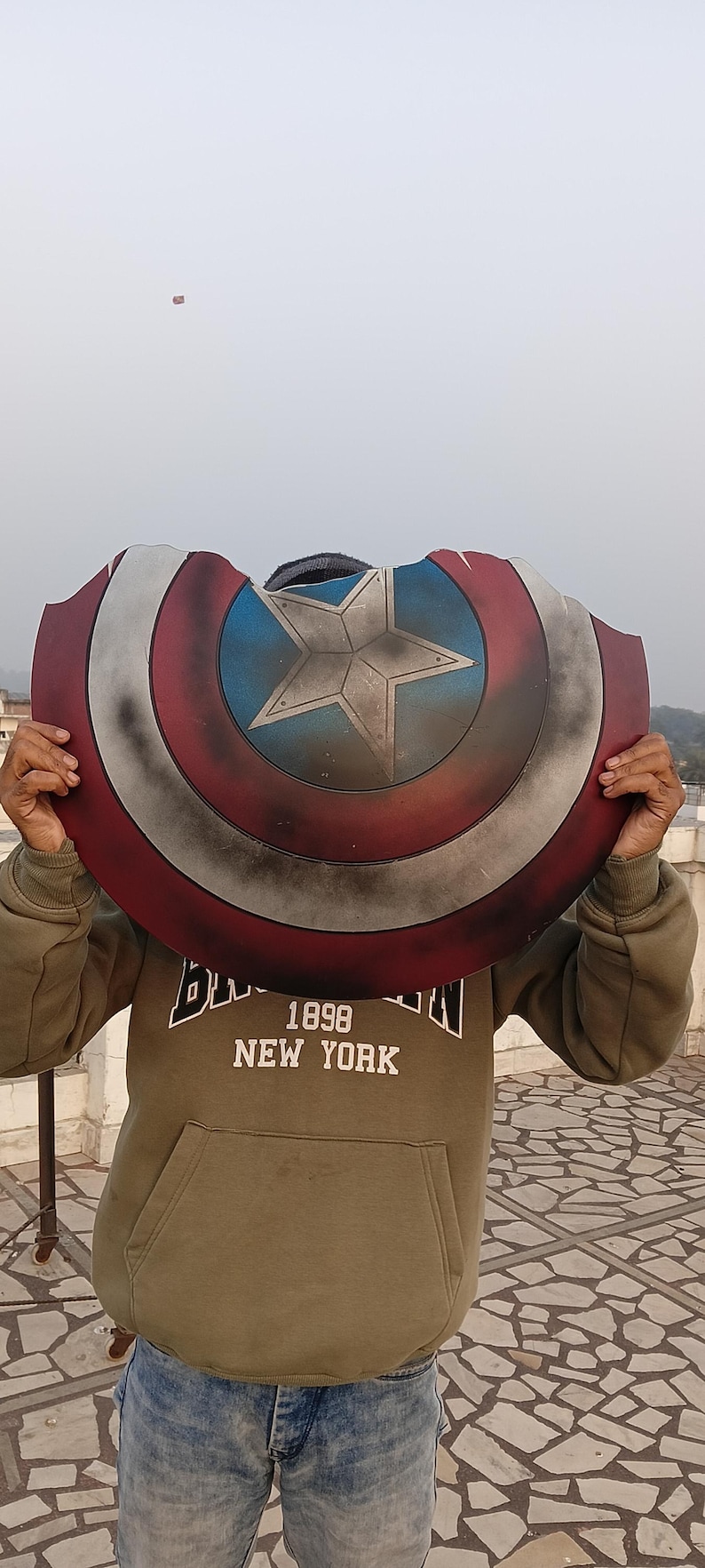 Broken America Shield Captain Civil War Shield - Marvel Legend Steve ...