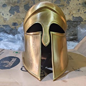 Corinthian Bronze Helmet – Greek Spartan Warrior Armor Replica – Medieval Cosplay or Display Collectible / Gift /Halloween Play / Home Decor