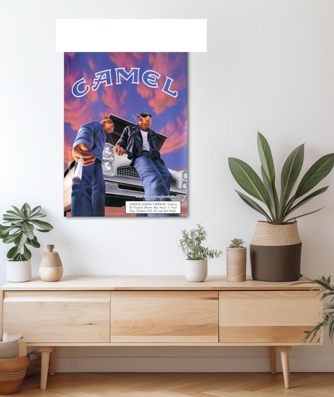 Joe Camel Poster | Retro Cigarette Ad, 80s Americana - Etsy
