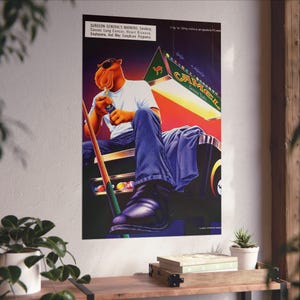 Camel Vintage Poster | Joe Camel | Retro Cigarette Ad Print | 80s Tobacco Wall Art | Classic Americana Decor | Old School Advertising Poster