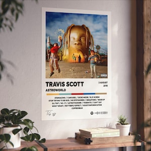 Travis Scott Poster | Astroworld Poster | Album Poster Prints | Wall Decor Posters | Album Cover | Rap Music Poster